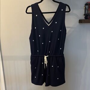 Lou & Grey Navy Star-Patterned Romper